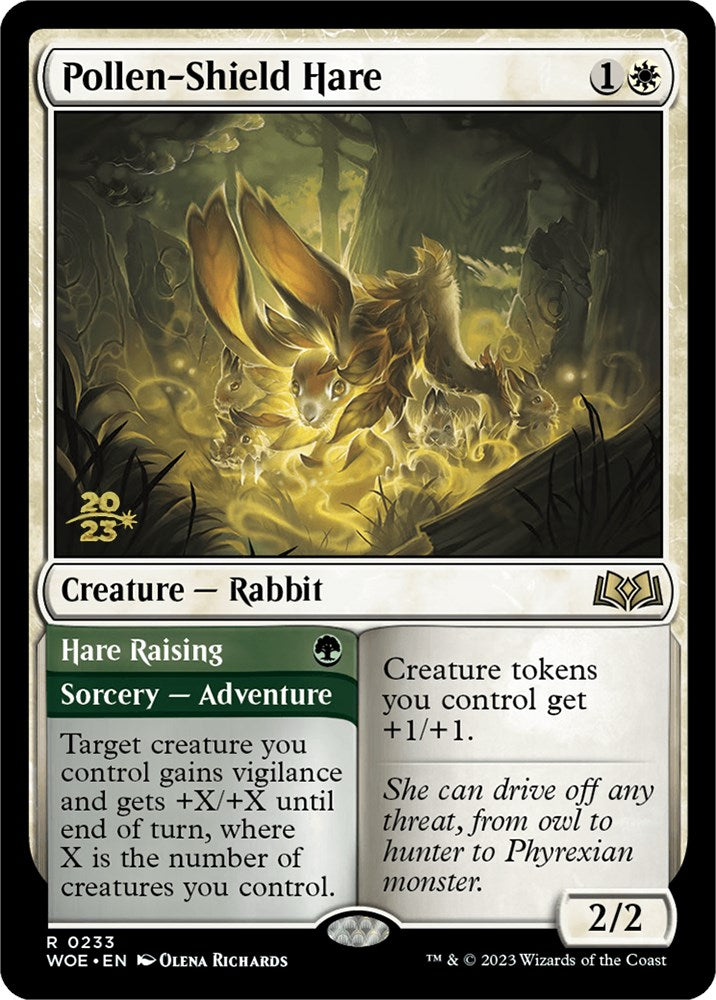 Pollen-Shield Hare // Hare Raising (Promo Pack) [Wilds of Eldraine Promos] | Rook's Games and More