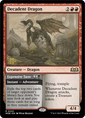 Decadent Dragon // Expensive Taste [Wilds of Eldraine Prerelease Promos] | Rook's Games and More