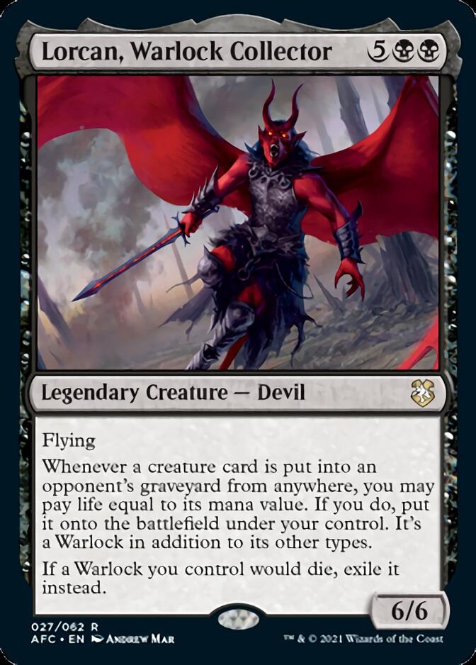 Lorcan, Warlock Collector [Dungeons & Dragons: Adventures in the Forgotten Realms Commander] | Rook's Games and More