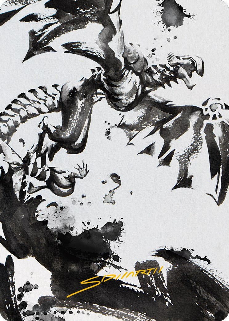 Quicksilver Fisher Art Card (Gold-Stamped Signature) [Phyrexia: All Will Be One Art Series] | Rook's Games and More