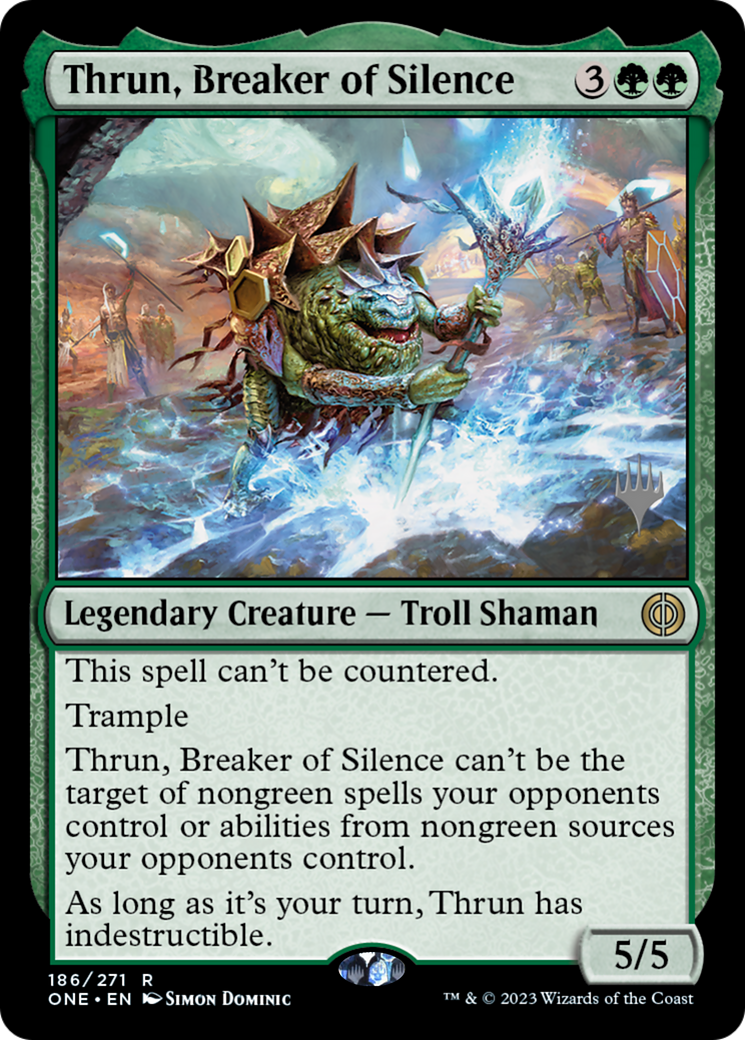 Thrun, Breaker of Silence (Promo Pack) [Phyrexia: All Will Be One Promos] | Rook's Games and More