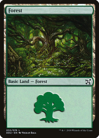 Forest (32) [Duel Decks: Elves vs. Inventors] | Rook's Games and More