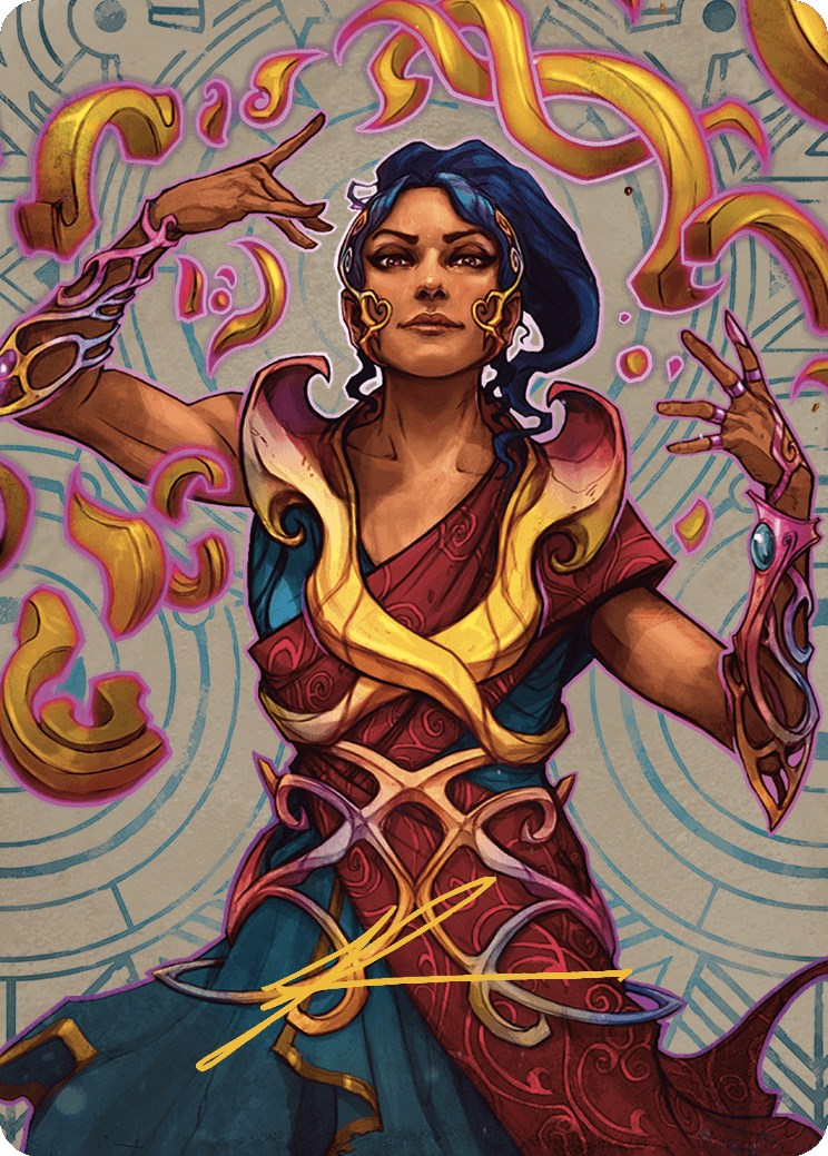 Saheeli, the Sun's Brilliance Art Card (Gold-Stamped Signature) [The Lost Caverns of Ixalan Art Series] | Rook's Games and More