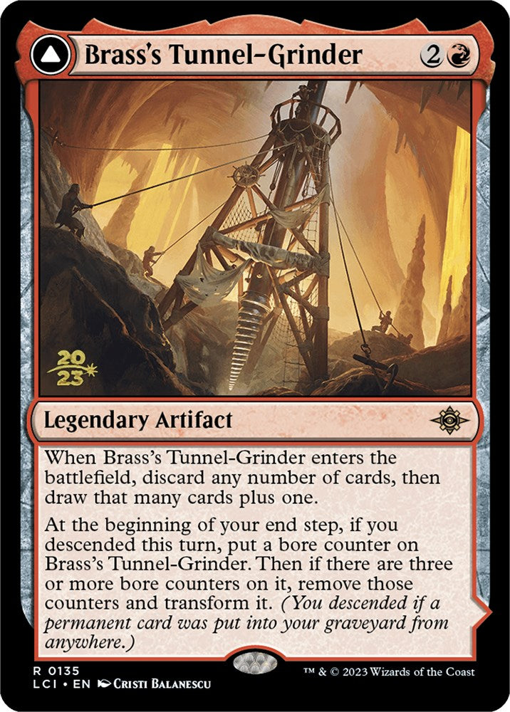 Brass's Tunnel-Grinder // Tecutlan, the Searing Rift [The Lost Caverns of Ixalan Prerelease Cards] | Rook's Games and More