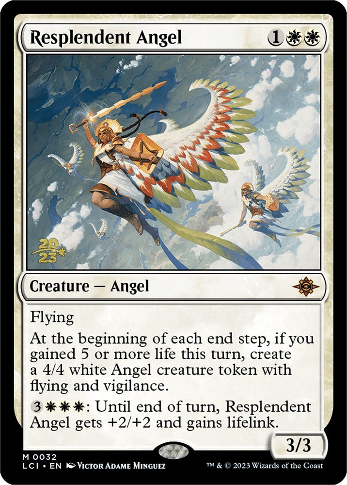 Resplendent Angel (LCI) [The Lost Caverns of Ixalan Prerelease Cards] | Rook's Games and More