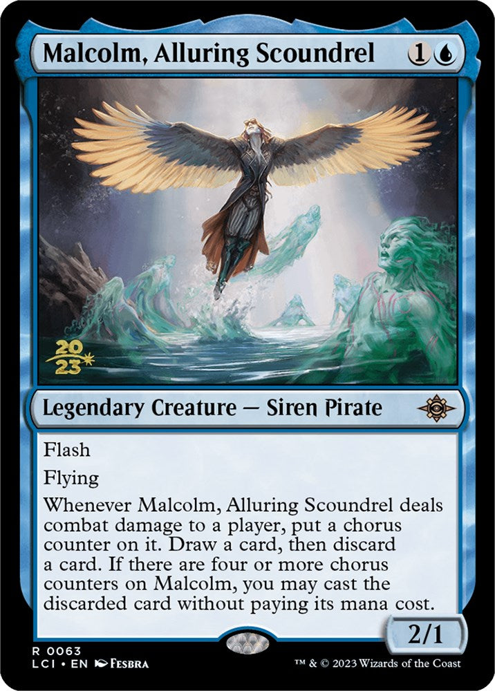 Malcolm, Alluring Scoundrel [The Lost Caverns of Ixalan Prerelease Cards] | Rook's Games and More