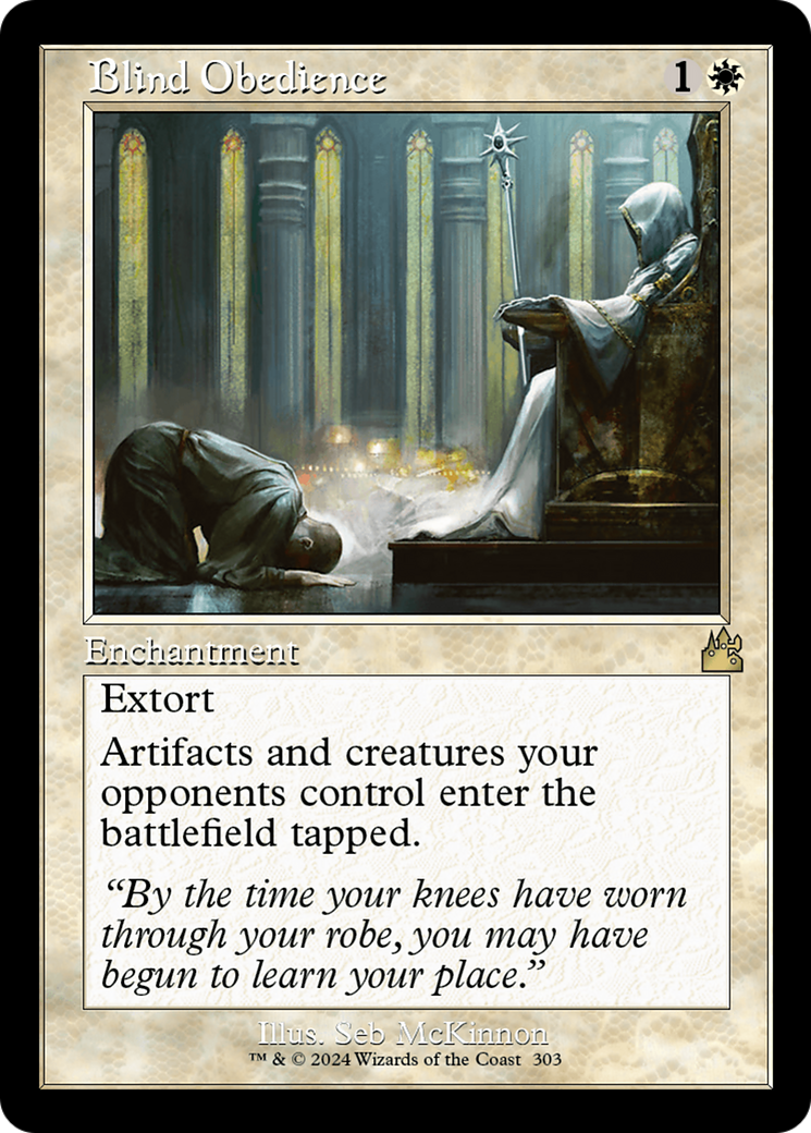 Blind Obedience (Retro Frame) [Ravnica Remastered] | Rook's Games and More