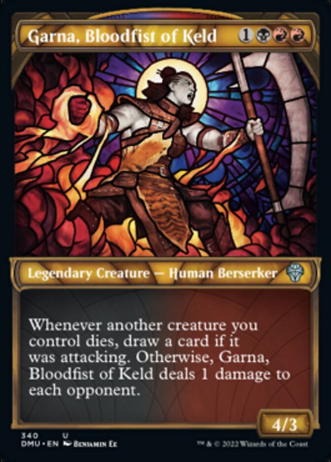 Garna, Bloodfist of Keld (Showcase Textured) [Dominaria United] | Rook's Games and More
