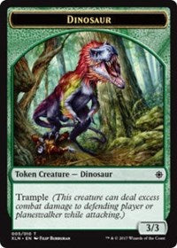 Dinosaur // Treasure (009) Double-sided Token [Ixalan Tokens] | Rook's Games and More