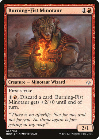 Burning-Fist Minotaur [Hour of Devastation] | Rook's Games and More
