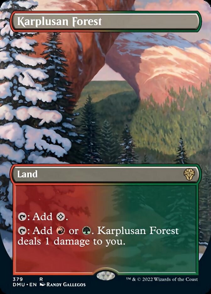 Karplusan Forest (Borderless Alternate Art) [Dominaria United] | Rook's Games and More