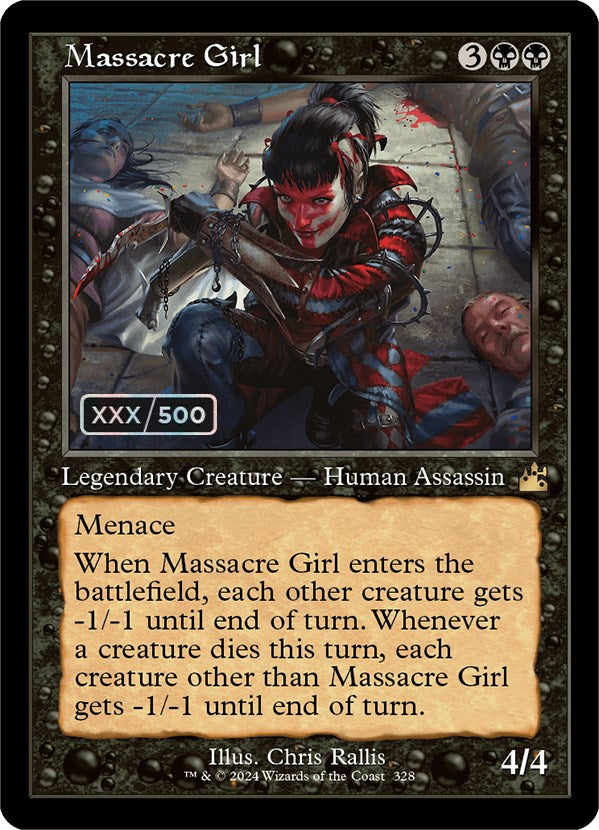 Massacre Girl (Retro) (Serialized) [Ravnica Remastered] | Rook's Games and More