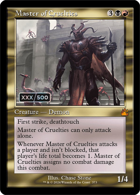Master of Cruelties (Retro) (Serialized) [Ravnica Remastered] | Rook's Games and More