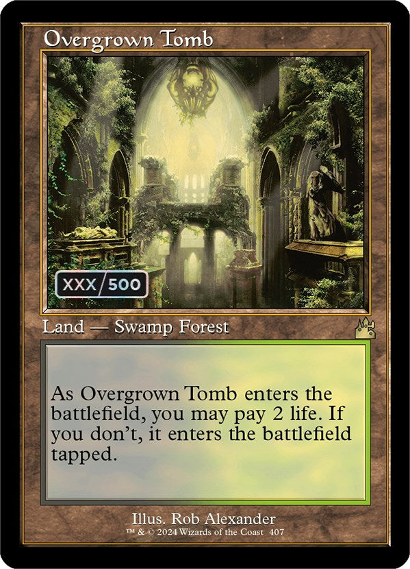 Overgrown Tomb (Retro) (Serialized) [Ravnica Remastered] | Rook's Games and More