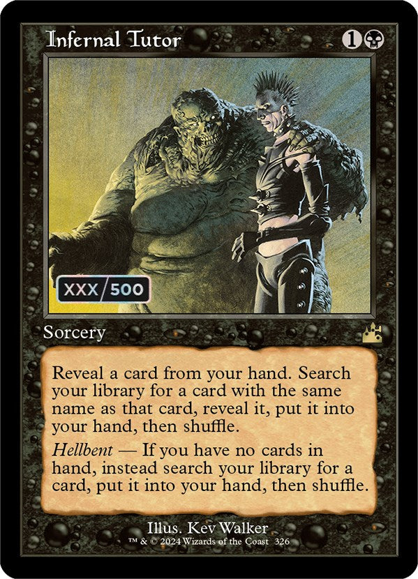 Infernal Tutor (Retro) (Serialized) [Ravnica Remastered] | Rook's Games and More