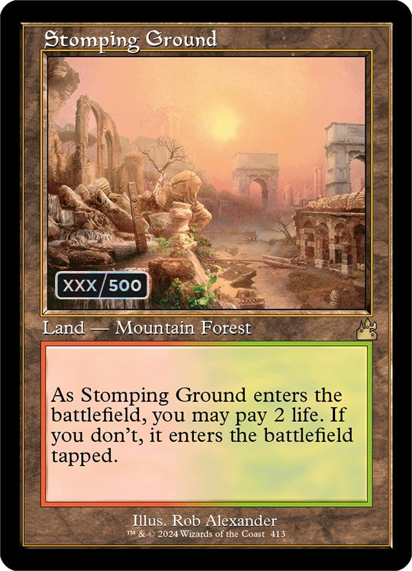 Stomping Ground (Retro) (Serialized) [Ravnica Remastered] | Rook's Games and More