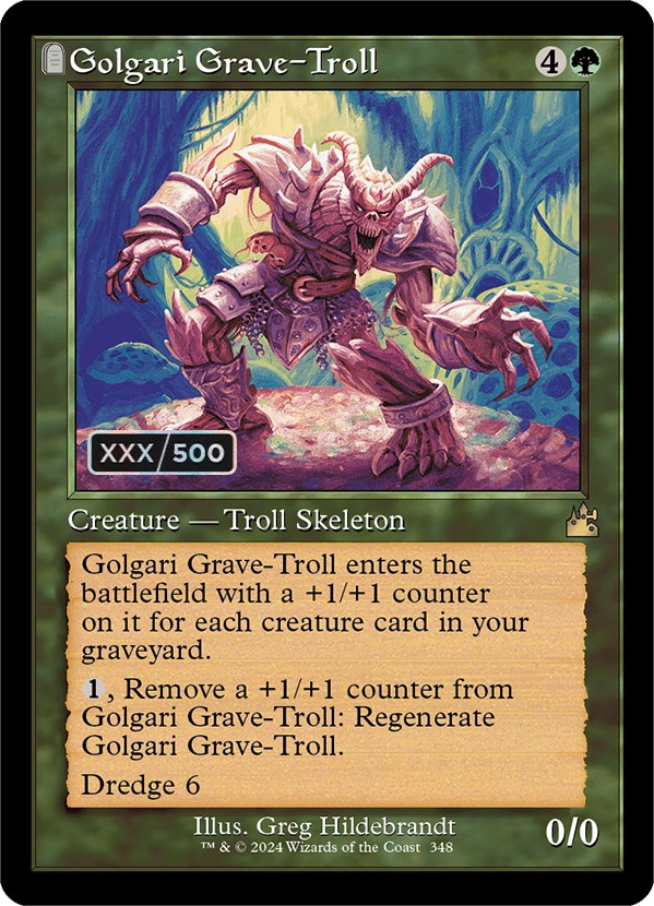 Golgari Grave-Troll (Retro) (Serialized) [Ravnica Remastered] | Rook's Games and More