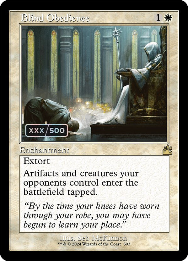 Blind Obedience (Retro) (Serialized) [Ravnica Remastered] | Rook's Games and More