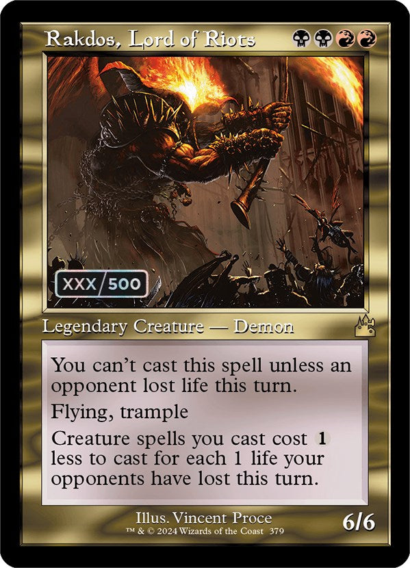 Rakdos, Lord of Riots (Retro) (Serialized) [Ravnica Remastered] | Rook's Games and More