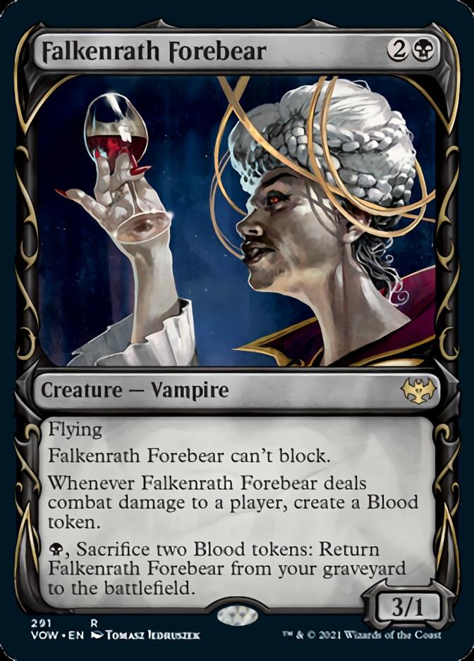 Falkenrath Forebear (Showcase Fang Frame) [Innistrad: Crimson Vow] | Rook's Games and More