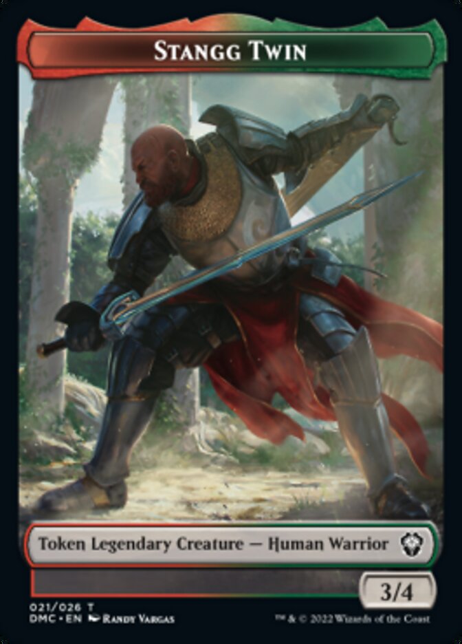 Soldier // Stangg Twin Double-sided Token [Dominaria United Tokens] | Rook's Games and More