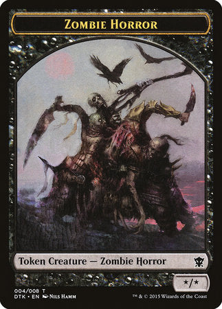 Zombie Horror Token [Dragons of Tarkir Tokens] | Rook's Games and More