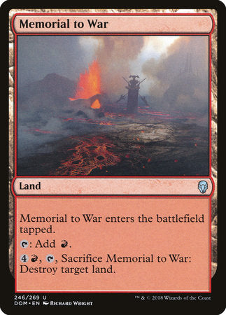 Memorial to War [Dominaria] | Rook's Games and More