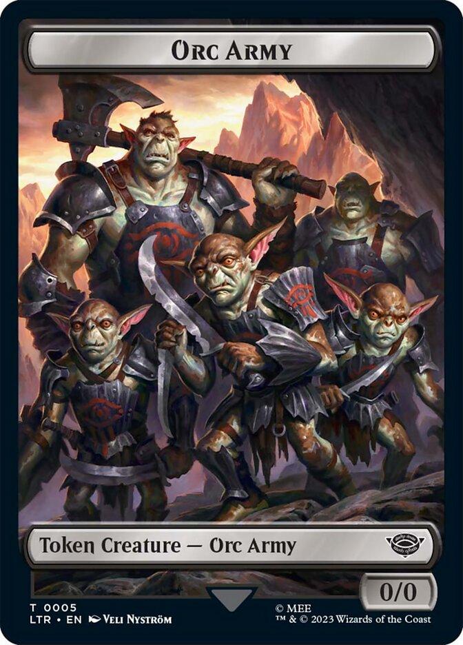 Orc Army Token (05) [The Lord of the Rings: Tales of Middle-Earth Tokens] | Rook's Games and More