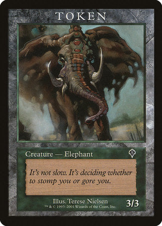 Elephant Token (Invasion) [Magic Player Rewards 2001] | Rook's Games and More
