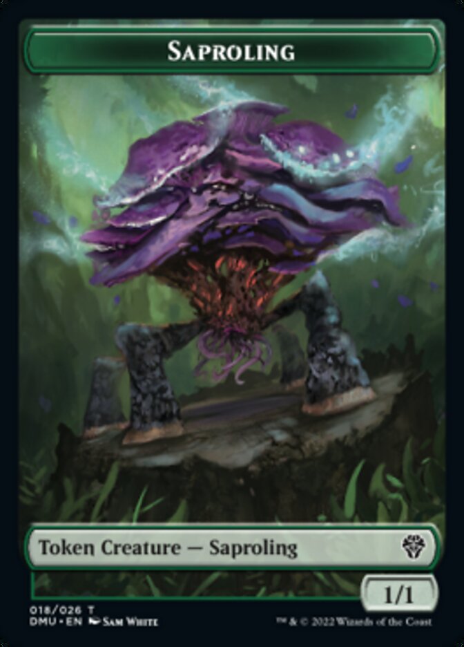 Saproling // Zombie Double-sided Token [Dominaria United Tokens] | Rook's Games and More