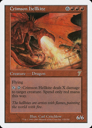 Crimson Hellkite [Seventh Edition] | Rook's Games and More