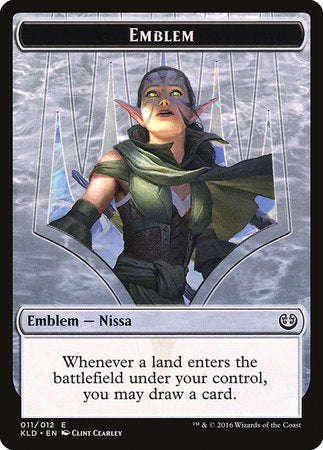 Emblem - Nissa, Vital Force [Kaladesh Tokens] | Rook's Games and More