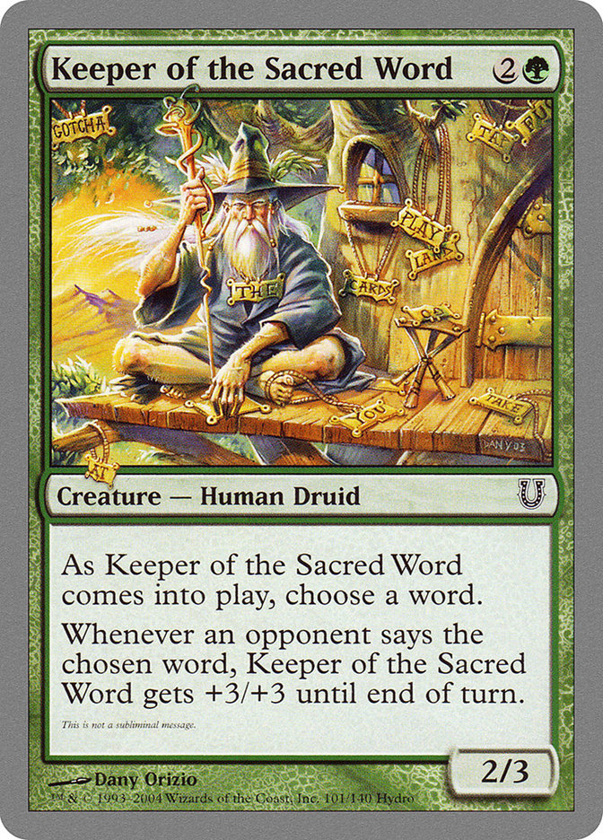 Keeper of the Sacred Word [Unhinged] | Rook's Games and More