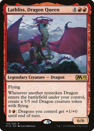 Lathliss, Dragon Queen [Core Set 2019] | Rook's Games and More