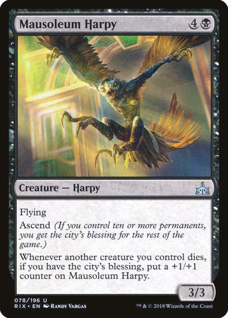 Mausoleum Harpy [Rivals of Ixalan] | Rook's Games and More