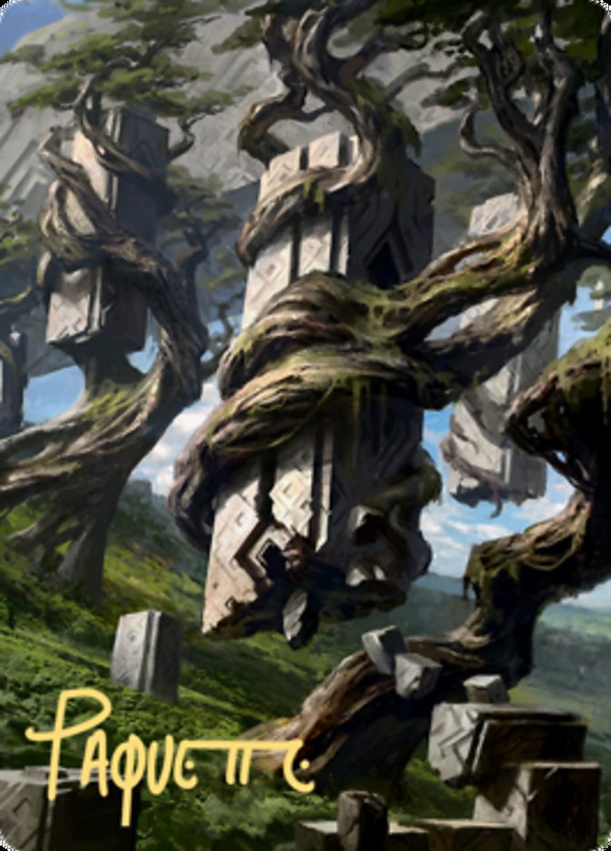 Forest 2 Art Card (Gold-Stamped Signature) [Zendikar Rising Art Series] | Rook's Games and More