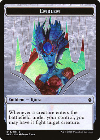 Emblem - Kiora, Master of the Depths [Battle for Zendikar Tokens] | Rook's Games and More