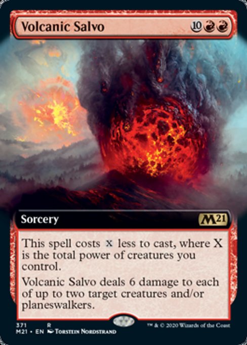 Volcanic Salvo (Extended Art) [Core Set 2021] | Rook's Games and More