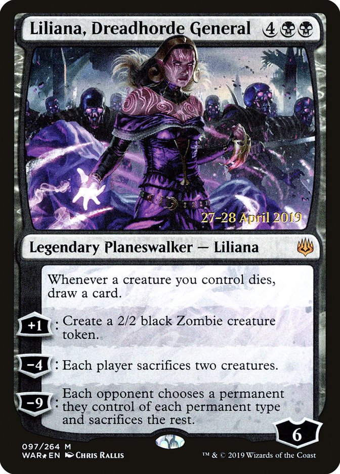 Liliana, Dreadhorde General  [War of the Spark Prerelease Promos] | Rook's Games and More