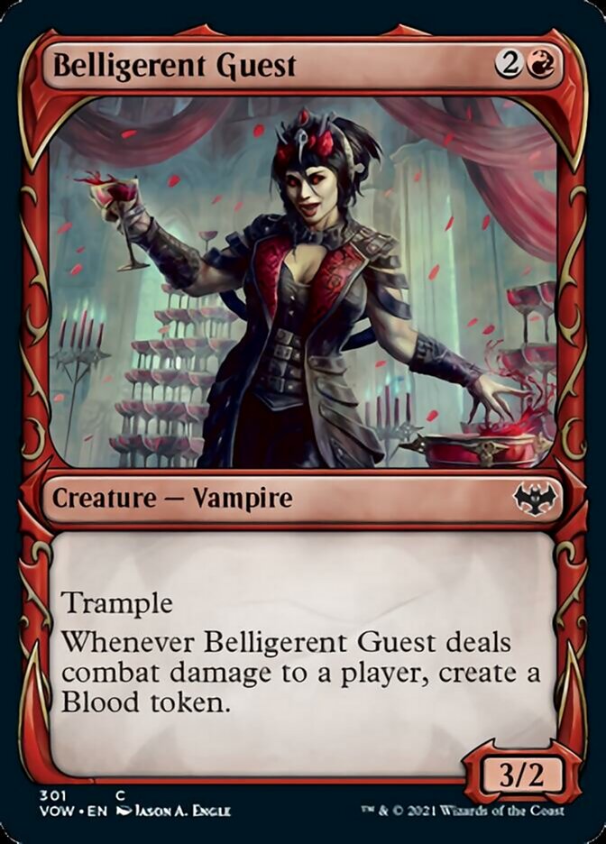 Belligerent Guest (Showcase Fang Frame) [Innistrad: Crimson Vow] | Rook's Games and More