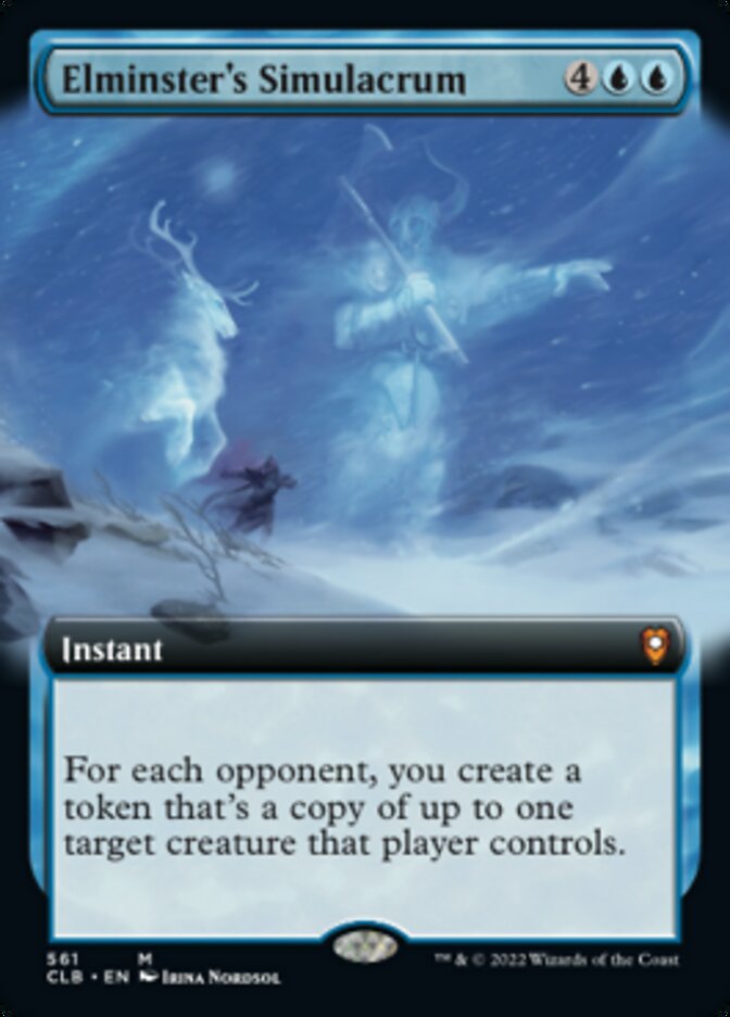 Elminster's Simulacrum (Extended Art) [Commander Legends: Battle for Baldur's Gate] | Rook's Games and More