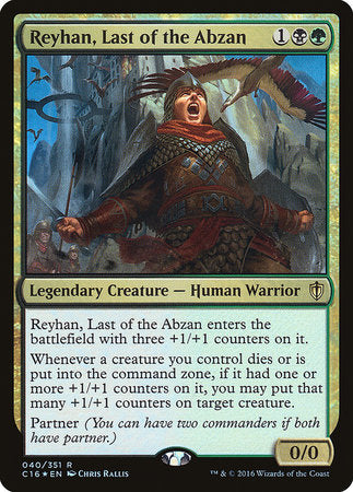 Reyhan, Last of the Abzan [Commander 2016] | Rook's Games and More