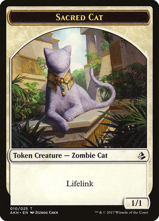 Sacred Cat Token [Amonkhet Tokens] | Rook's Games and More