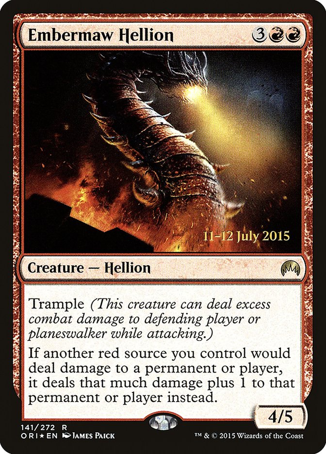 Embermaw Hellion [Magic Origins Prerelease Promos] | Rook's Games and More