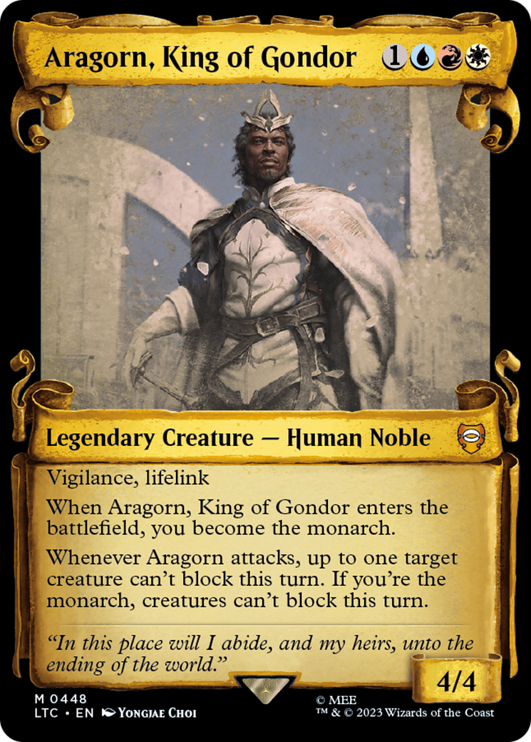 Aragorn, King of Gondor [The Lord of the Rings: Tales of Middle-Earth Commander Showcase Scrolls] | Rook's Games and More