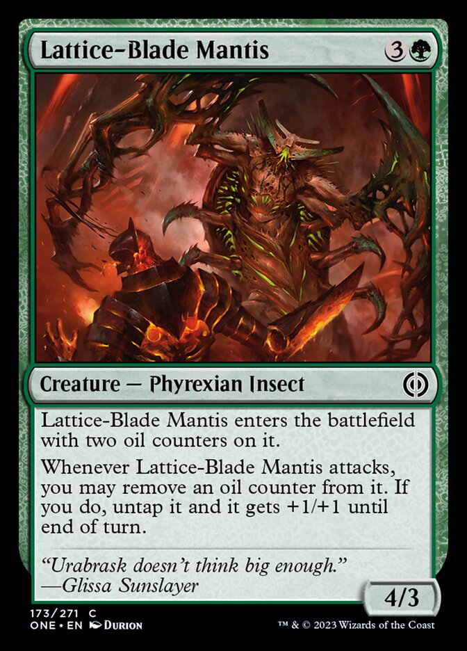 Lattice-Blade Mantis [Phyrexia: All Will Be One] | Rook's Games and More