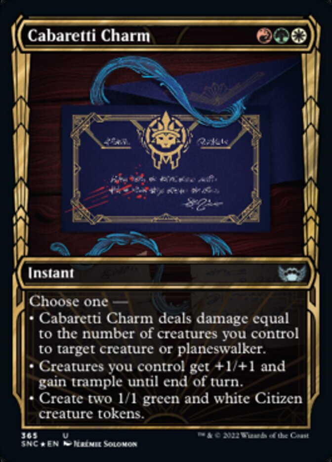 Cabaretti Charm (Showcase Golden Age Gilded Foil) [Streets of New Capenna] | Rook's Games and More