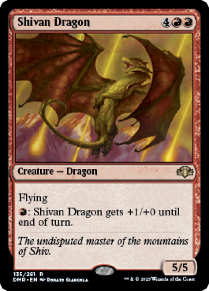 Shivan Dragon [Dominaria Remastered] | Rook's Games and More