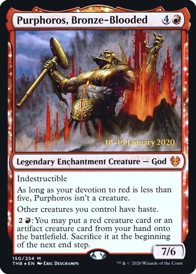 Purphoros, Bronze-Blooded [Theros Beyond Death Prerelease Promos] | Rook's Games and More