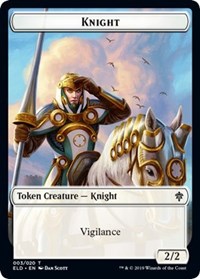 Knight // Food (17) Double-sided Token [Throne of Eldraine Tokens] | Rook's Games and More